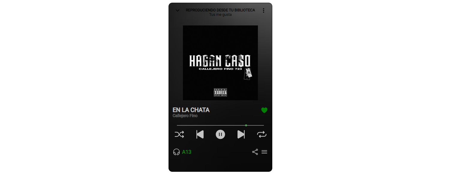 Card de Spotify Movil...