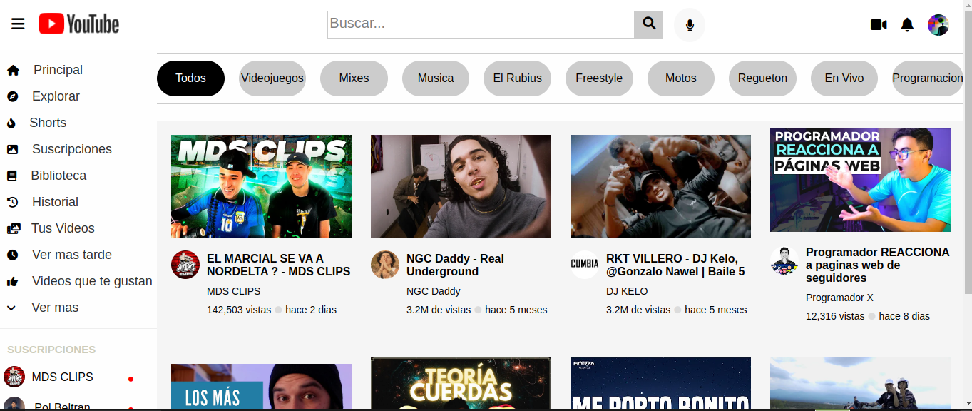Clon estatico Youtube